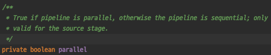 병렬 혹은 순차 여부를 판단하는 boolean 값
